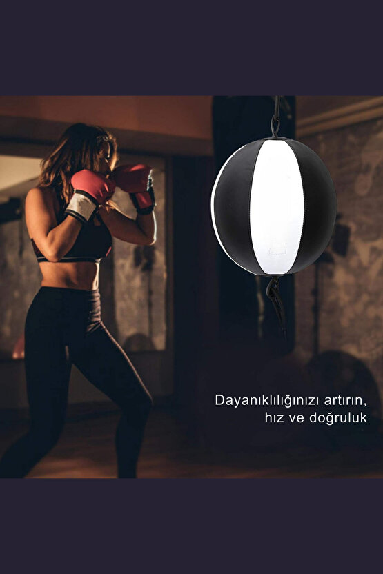 Punchingball Topu Lastikli Boks Kick Boks ve Yumruk Antremanlarına Uygun Pompa ve Kanca Dahil