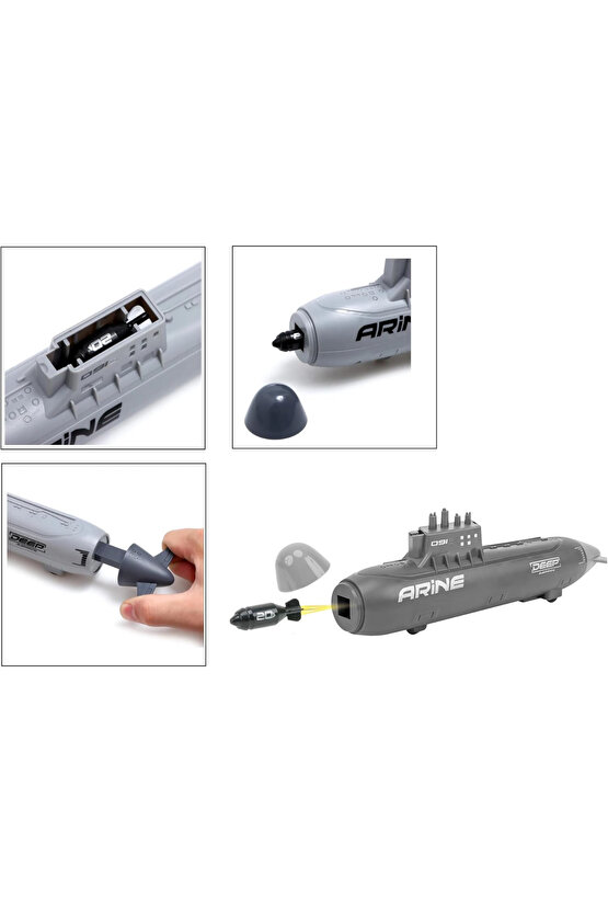 Oyuncak Roket Atan Savaş Denizaltı Çek Fırlat Roket Atar