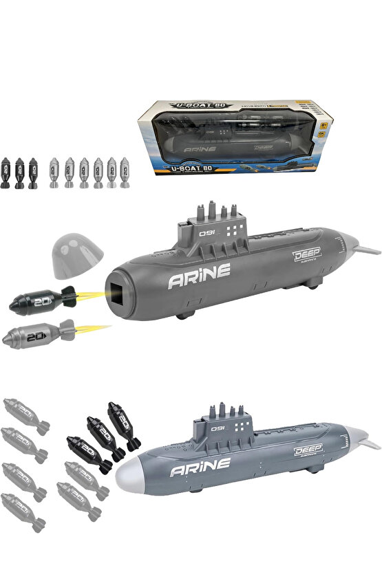 Oyuncak Roket Atan Savaş Denizaltı Çek Fırlat Roket Atar