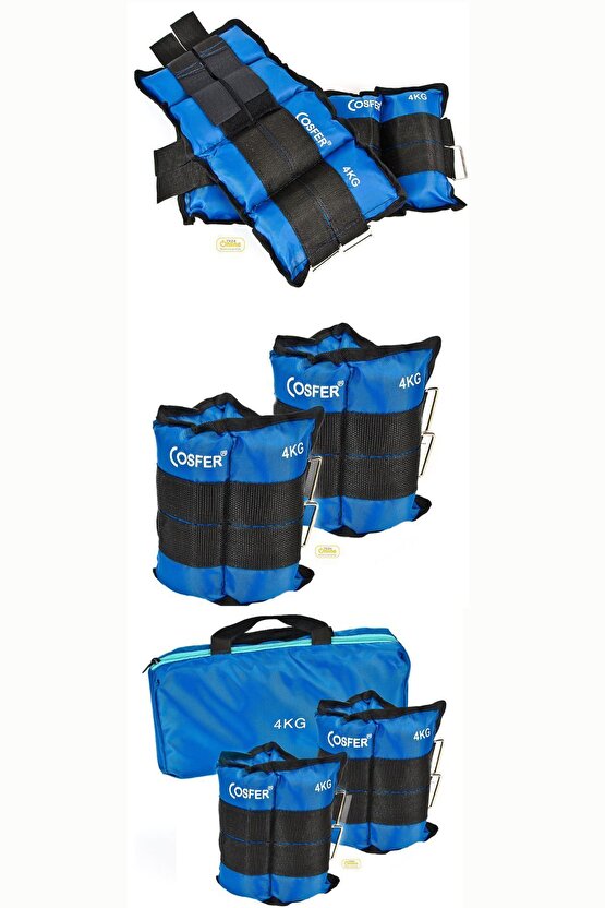 Cosfer El ve Ayak Ağırlığı Taşıma Çantası ile Fitness Kardiyo Kondisyon Fizik Tedavi