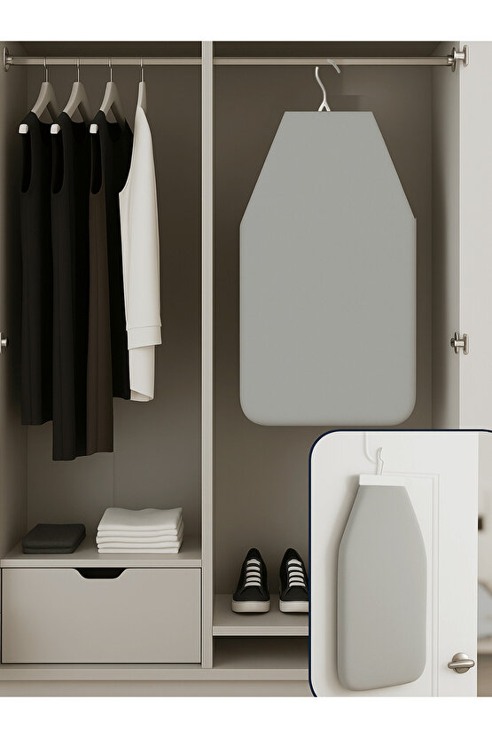 Mini Ütü Masası Pratik Konforlu Taşınabilir Portatif Hafif Asılabilir Seyahat Kompakt Ütü Masa 29x68