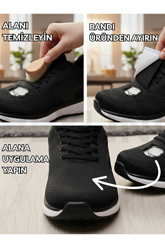 1 Adet Ayakkabı Tamir File Kendinden Yapışkanlı Onarım Bandı Kare Delik Onarım Yaması Spor Ayakkabı
