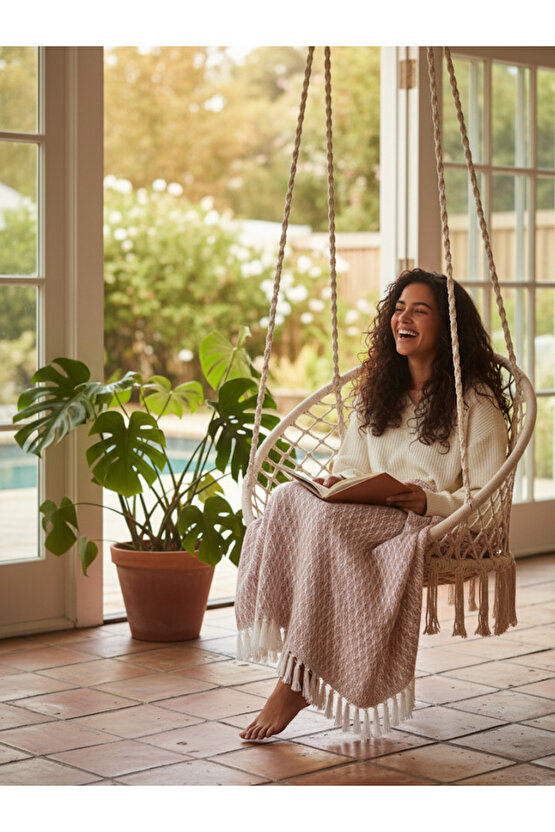 Çok Amaçlı Örtü Koltuk Çekyat Kilim Yatak Piknik Örtüsü Zemin Kaplama Yıkanabilir Saçaklı 170x200 CM