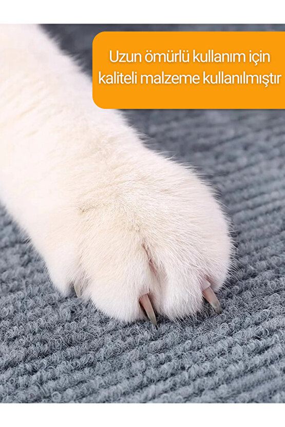 Kedi Tırmalama Halısı Yapışkanlı Her Yüzeye Uygulanabilir Kesilebilir Mobilya Koruyucu Mat (40X50)