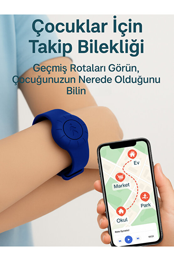 Takip Bilekliği Gps Konum Takibi Çocuk Yaşlı Geçmişe Dönük Takip Cihazı Saati (5-10 Dakika Aralıklı)