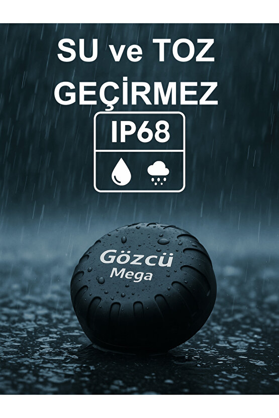 Mega Takip Cihazı IOS Android Uyumlu Motor Araç Taşıt GPS Cihazı Su Geçirmez (5-10 Dakika Aralıklı)
