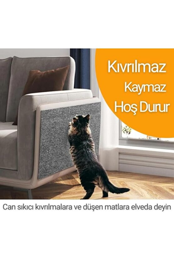 Beylini Tırmalama Halısı Yapışkanlı Her Yüzeye Uygulanabilir Kesilebilir Mobilya Koruyucu Mat
