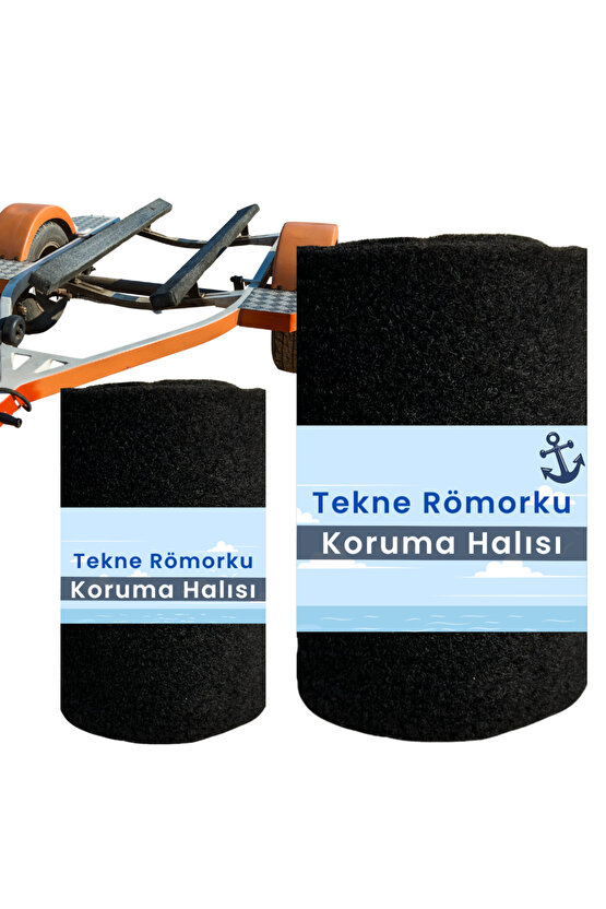 Dayanıklı Tekne Römorku Halısı Dayanıklı Kesilebilir Koruyucu Mat Siyah (0.7X20CMX4M)