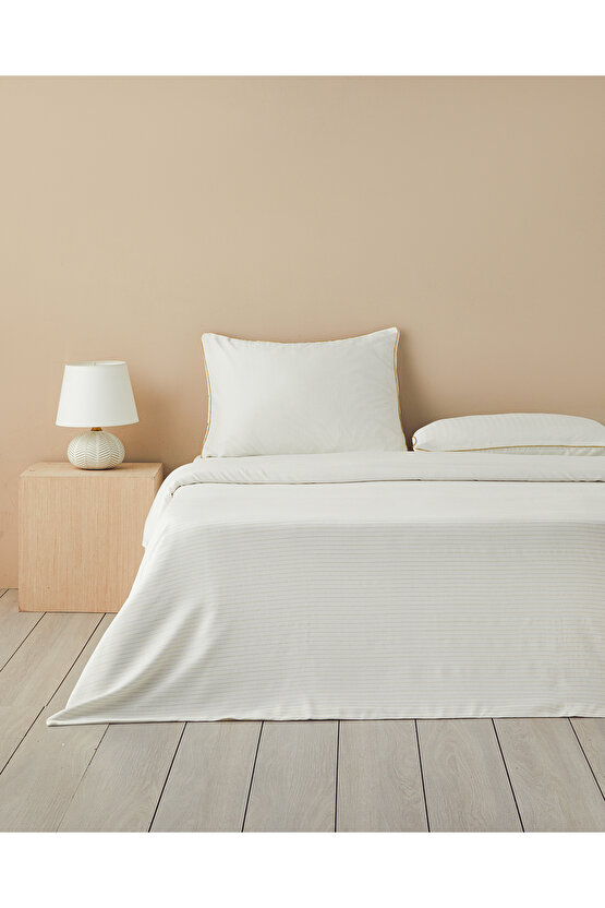 Elegant İpliği Boyalı Tek Kişilik Nevresim Takımı 160x220 cm Gold