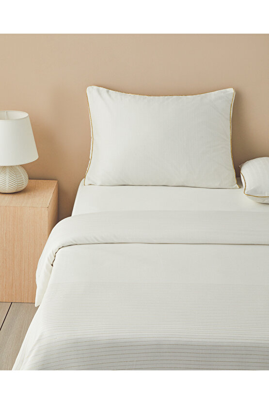 Elegant İpliği Boyalı Tek Kişilik Nevresim Takımı 160x220 cm Gold