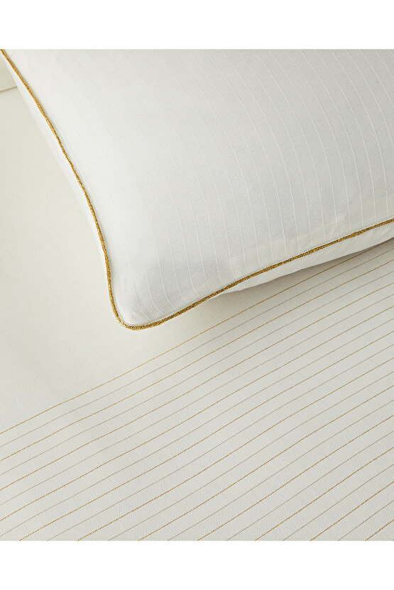 Elegant İpliği Boyalı Tek Kişilik Nevresim Takımı 160x220 cm Gold