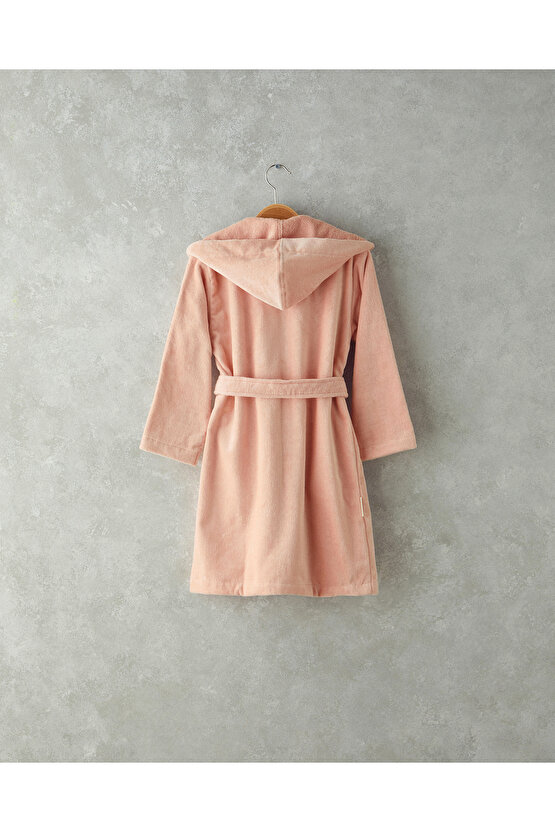Ballerina Kadife Çocuk Bornoz 6-8 Yaş Pembe