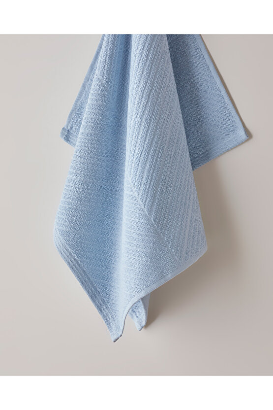 Twill Pamuk Yüz Havlusu 50x70 cm Açık Mavi