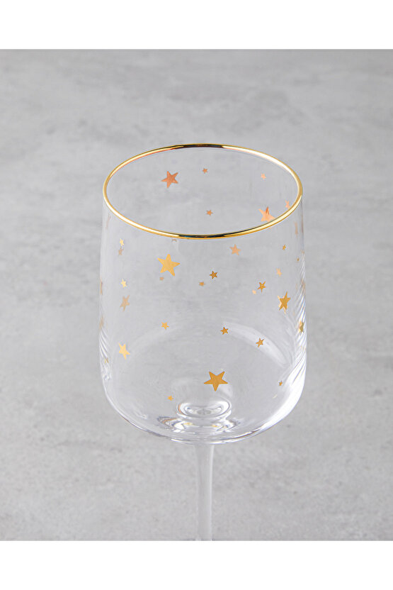 Talisman Star Cam 3lü Kadeh 320 ml Şeffaf-Gold