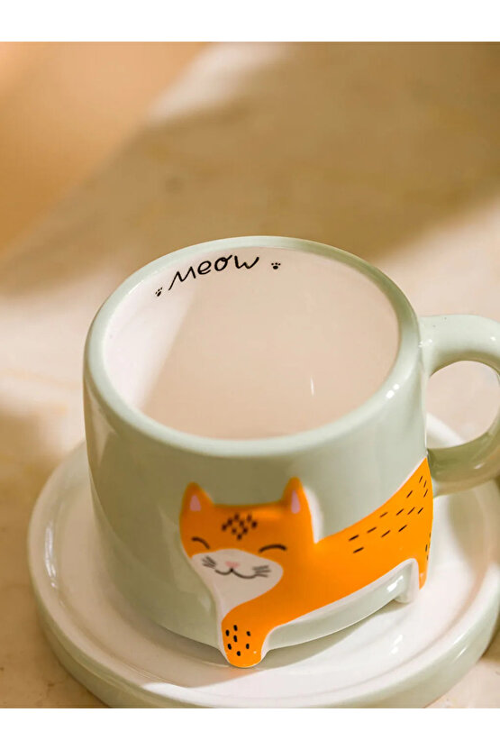 LCW Karışık Tilki Figürlü 2 Kişilik Seramik Kahve Fincan Takımı 80 Ml