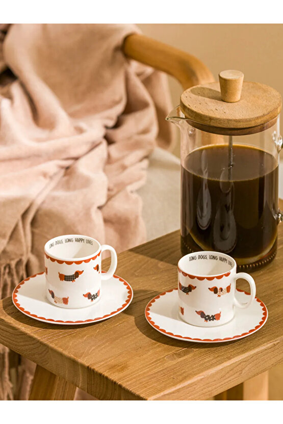 LCW HOME Karışık 2 Kişilik Porselen Kahve Fincan Takımı 90 Ml