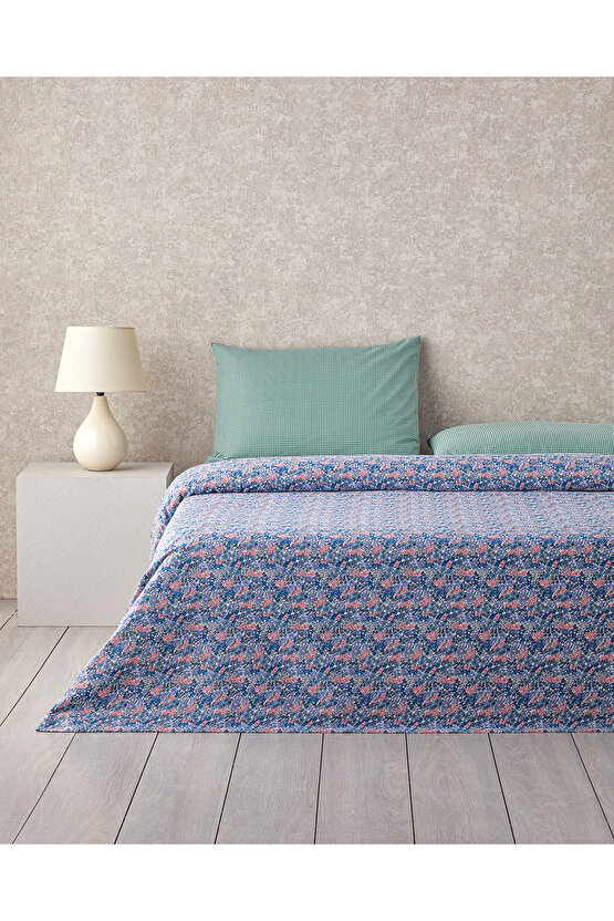 Petit Chamomile Baskılı Tek Kişilik Pike Takımı 150x220 cm Pembe
