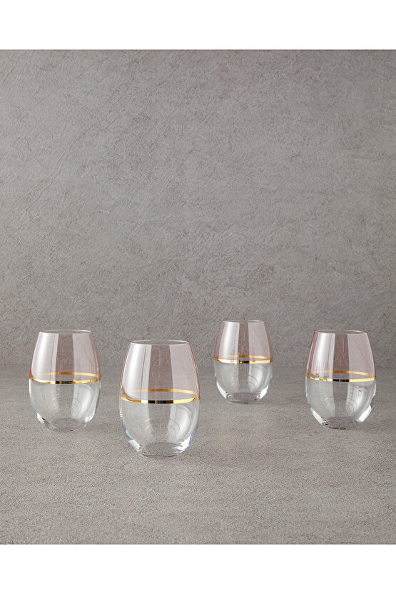 Fiore Cam 4lü Bardak 300 ml Açık Pembe