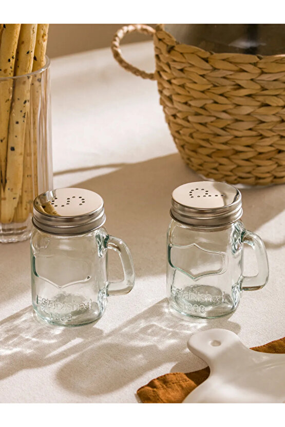 LCW HOMERenksiz Metal Kapaklı Cam Tuzluk Ve Biberlik 1200 Ml