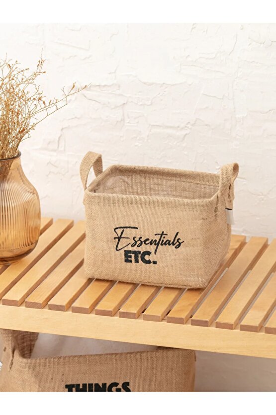 Baskılı Organizer Sepet 20x16x14 Cm