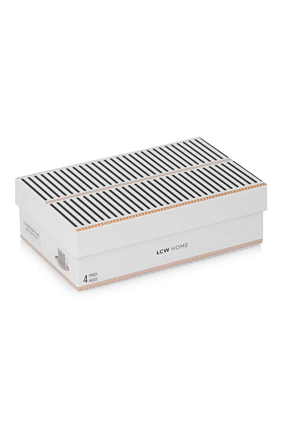 minimalist Şıklık: Siyah Çizgili 2 Kişilik Kahve Fincan Takımı