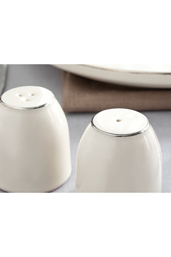 Torino Porselen Tuzluk-biberlik 5,5x5 Cm Silver