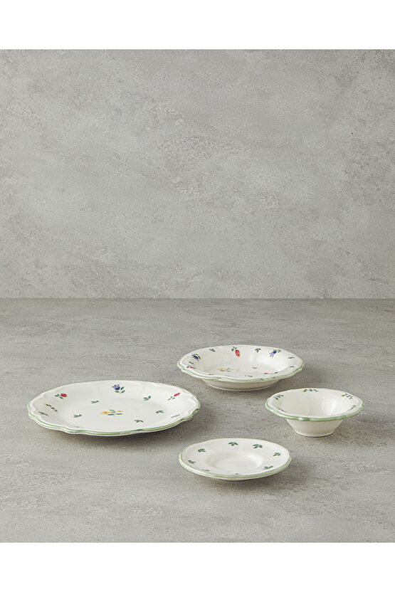 Fiorellino Porselen 8 Parça 2 Kişilik Kahvaltı Takımı Yeşil-sarı-pembe-mavi