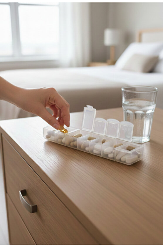 Haftalık Günlük Vitamin Hap Ilaç Saklama Kutusu