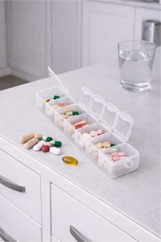 Haftalık Günlük Vitamin Hap Ilaç Saklama Kutusu