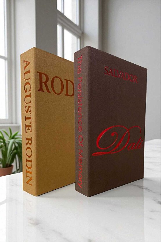 2’li Kumaş Kaplı Kitap Görünümlü Dekoratif Kutu | Hediye & Takı Kutusu