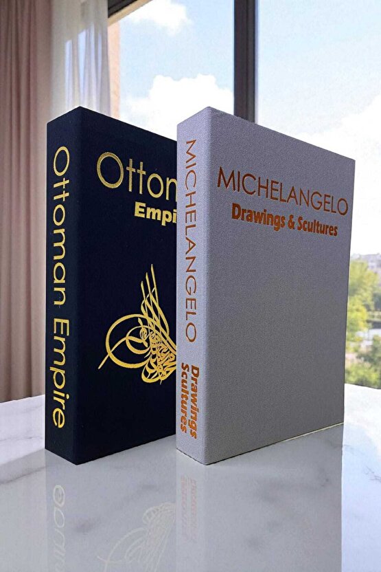 2’li Kumaş Kaplı Kitap Görünümlü Dekoratif Kutu | Hediye & Takı Kutusu