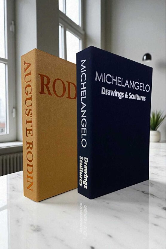 2’li Kumaş Kaplı Kitap Görünümlü Dekoratif Kutu | Hediye & Takı Kutusu