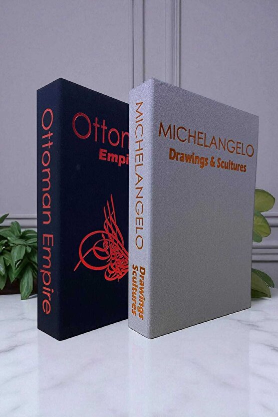 2’li Kumaş Kaplı Kitap Görünümlü Dekoratif Kutu | Hediye & Takı Kutusu