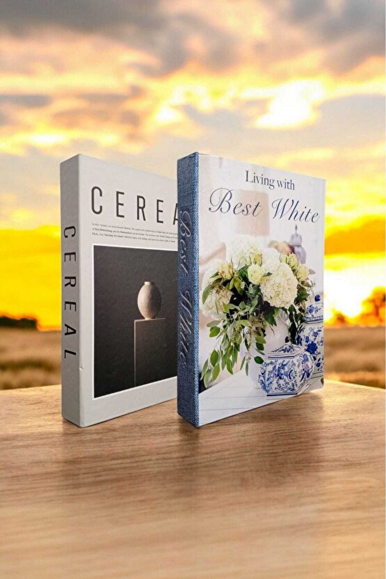 Dekoratif Kitap Görünümlü Kutu 2li Set Decorative Book Looking Box