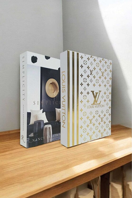 Dekoratif Kitap Görünümlü Kutu 2li Set Decorative Book Looking Box