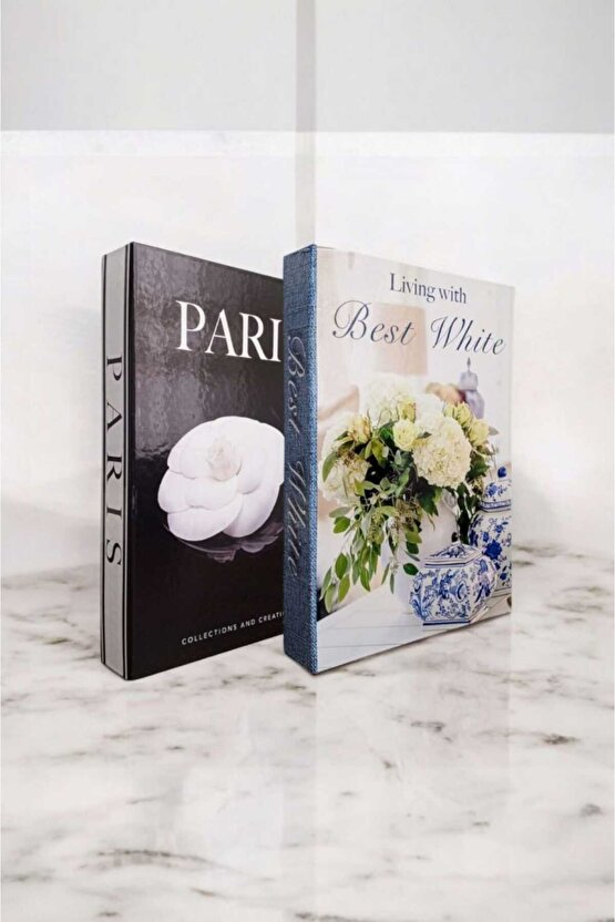 Dekoratif Kitap Görünümlü Kutu 2li Set Decorative Book Looking Box