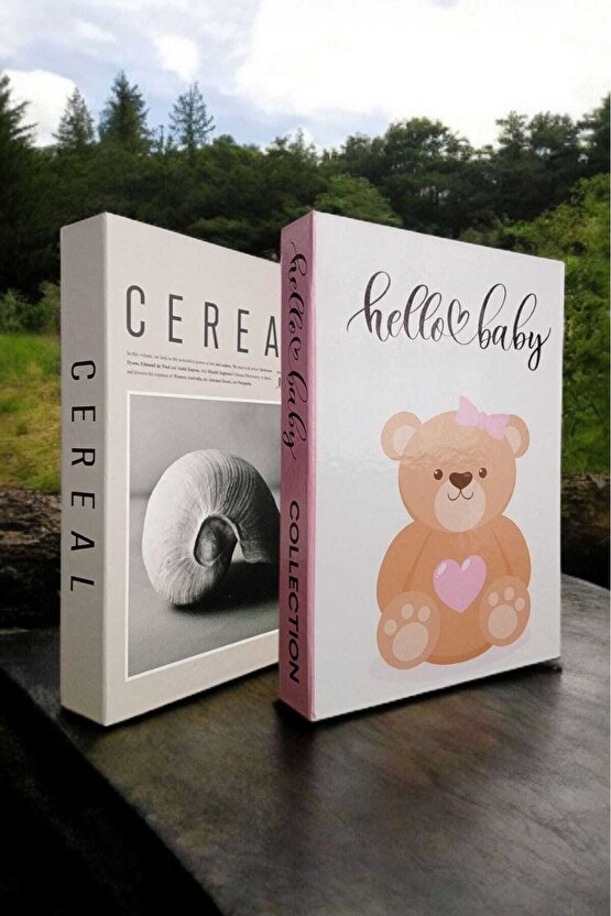 Dekoratif Kitap Görünümlü Kutu 2li Set Decorative Book Looking Box