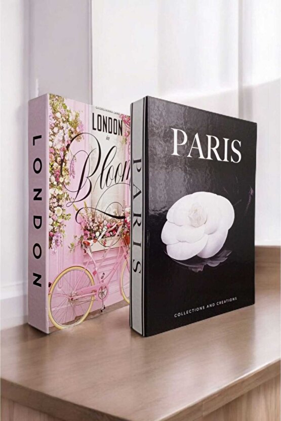 Dekoratif Kitap Görünümlü Kutu 2li Set Decorative Book Looking Box