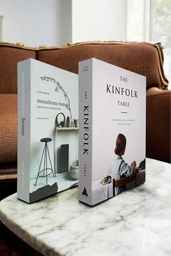 Dekoratif Kitap Görünümlü Kutu 2li Set Decorative Book Looking Box