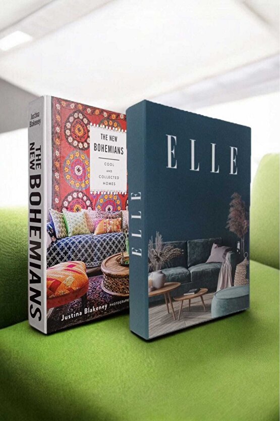 Dekoratif Kitap Görünümlü Kutu 2li Set Decorative Book Looking Box