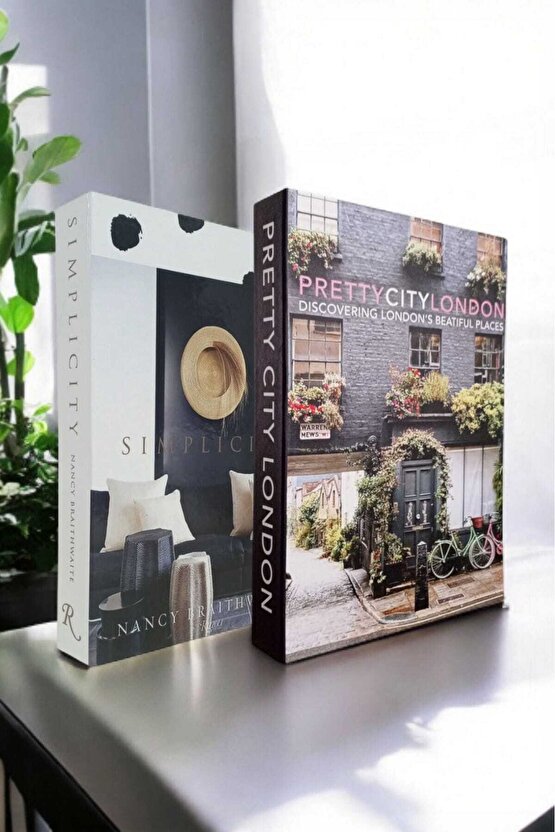 Dekoratif Kitap Görünümlü Kutu 2li Set Decorative Book Looking Box