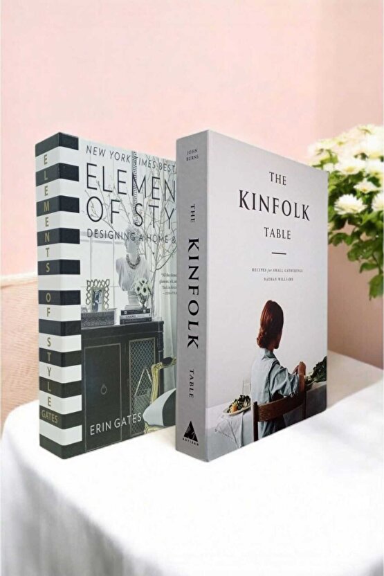 Dekoratif Kitap Görünümlü Kutu 2li Set Decorative Book Looking Box