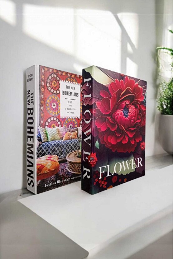 Dekoratif Kitap Görünümlü Kutu 2li Set Decorative Book Looking Box