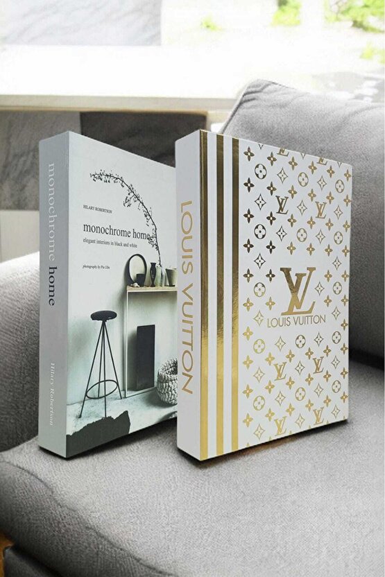 Dekoratif Kitap Görünümlü Kutu 2li Set Decorative Book Looking Box
