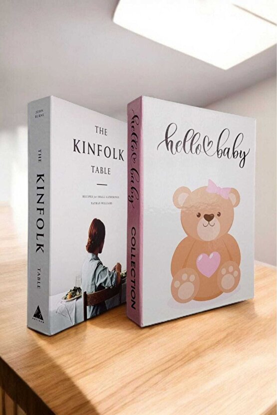 Dekoratif Kitap Görünümlü Kutu 2li Set Decorative Book Looking Box