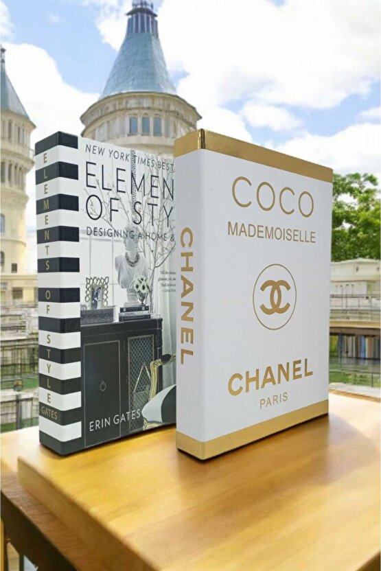 Dekoratif Kitap Görünümlü Kutu 2li Set Decorative Book Looking Box