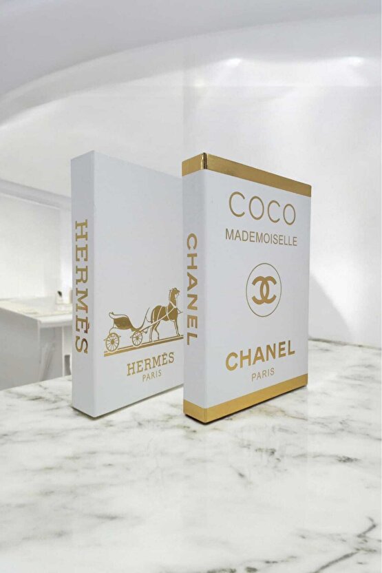 Dekoratif Kitap Görünümlü Kutu 2li Set Decorative Book Looking Box