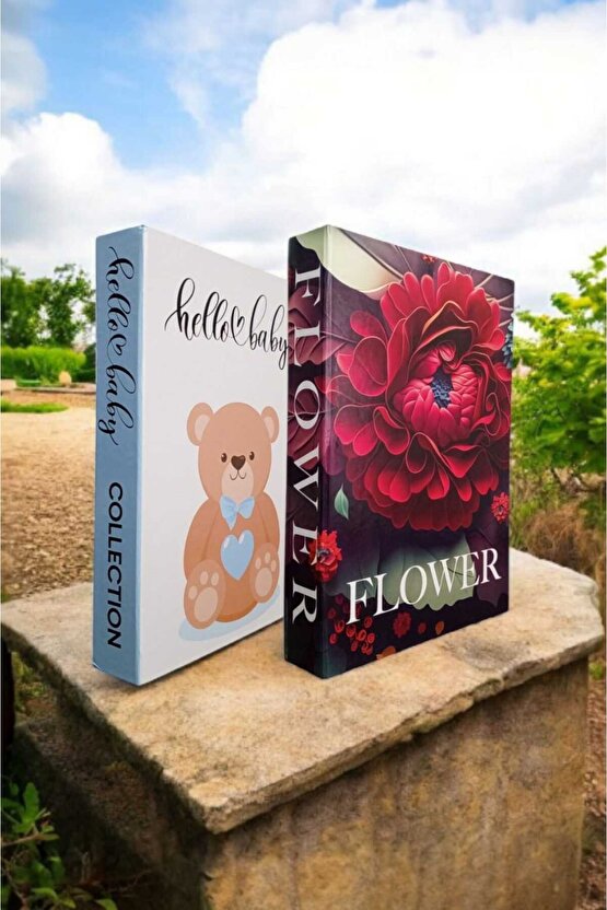 Dekoratif Kitap Görünümlü Kutu 2li Set Decorative Book Looking Box