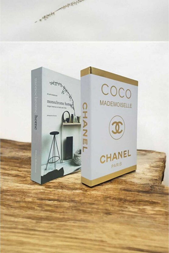 Dekoratif Kitap Görünümlü Kutu 2li Set Decorative Book Looking Box