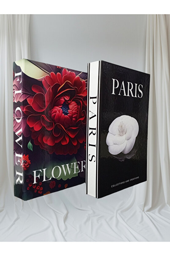 Dekoratif Kitap Görünümlü Kutu 2li Set Decorative Book Looking Box